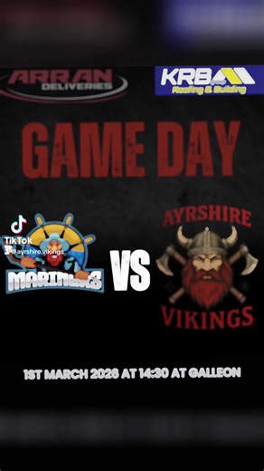 🚨🏒 AWAY GAME DAY 🏒🚨 The Ayrshire Vikings are on the road to face Mariners B at The Galleon! 🕝 2:30PM Face-off Ready for the battle.Bring the Viking intensity. ⚔️🔥 #GameDay #AwayDays #VikingsHockey ❤️🖤