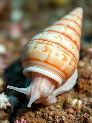 The Cone Snail: The Ocean's Harpoon Assassin! Explore the deadly secrets of the cone snail, one of the ocean's most dangerous predators, known for its potent venom and unique hunting techniques. #shorts #wildlife #venom #marinebiologypredators #oceanmysteries