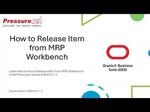 How to Release Item from MRP Workbench | Oracle EBS R12