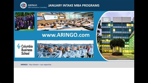 January Intake MBA Programs: INSEAD, HEC Paris, Columbia Business School, IMD MBA, IE | Aringo.com | Jen Turtschanow