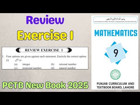 class 9 maths chapter 1 review exercise 1 | rev Ex 1 maths class 9 | PTB New Book 2025 Punjab I PCTB