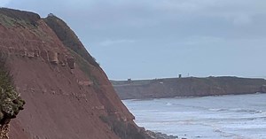 Chunk of Devon cliff 'on brink of collapse'