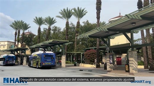 HART está considerando cambios a las rutas para el verano de 2026 y está buscando comentarios del público. Luego de una revisión completa del sistema, estos ajustes propuestos harían que HART sea más eficiente y productivo al colocar nuestros recursos limitados en el mejor lugar. http://HARTServiceInput.com | Hillsborough Transit Authority