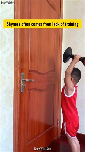 Grow With Son | "Timid kids often just lack one thing — practice! 💪 That’s why Dad introduced this punching ball at home. It helps release stress, builds... | Instagram