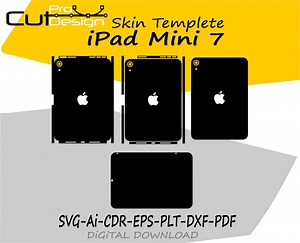 Apple iPad Mini 7th Gen Skin Template Vector Skin Layout Skin Die Cuts File Svg Skin - iPad Mini 7 SVG Skin Cut File - iPad Mini 7 SVG File - Etsy UK