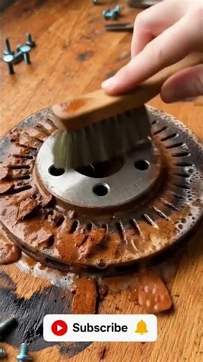 How to remove rust from metal object #rust #satisfying #cleaning #metal