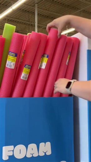 Stick a Dollar Tree pool noodle onto a bookshelf... | DIY with Hometalk