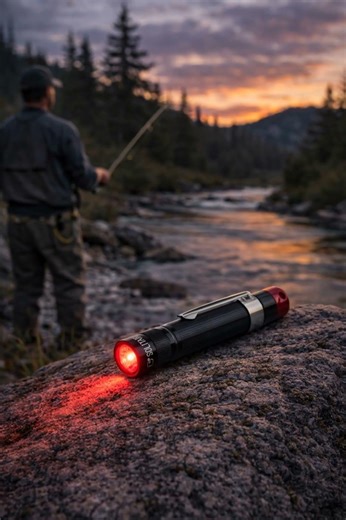 Red light for the late bite. Solitaire LED Spectrum Red Flashlight