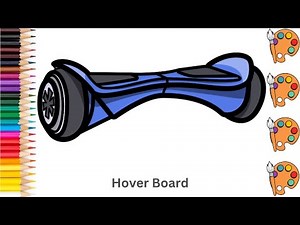 Hover Board - Sketch Art and Paint | Step by step tutorial | Pencil to Palette