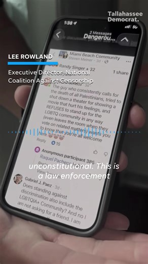 A Miami Beach woman was questioned by police for a Facebook comment she made against the mayor. Free speech experts warn of a constitutional issue. 🔗 in comments (USATODAY1st/TikTok) | Naples Daily News