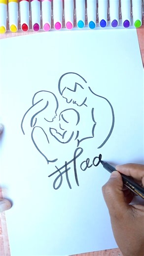 Easy Mother’s Day Drawing Idea ❤️ Simple Art Tutorial #shorts