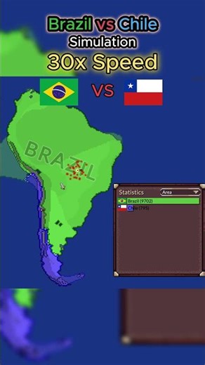 Brazil vs Chile in Ages of Conflict / simulation #shorts