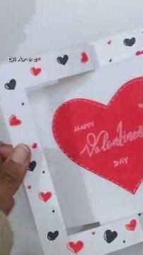 DIY Cute Valentine's Day Card ❤️. #valentinesday #diy #handmadecards #shorts