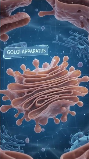 📦 Golgi Apparatus – The Cell's Shipping Center! #biology #life #education #cell