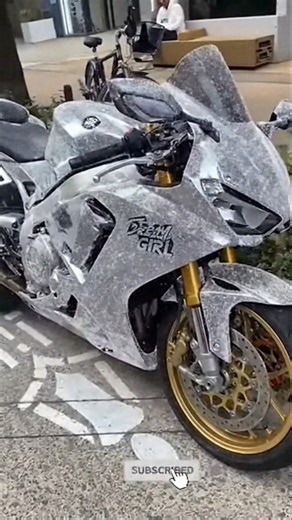 #kawasaki Ninja h2r with selver and golden colour 🥰