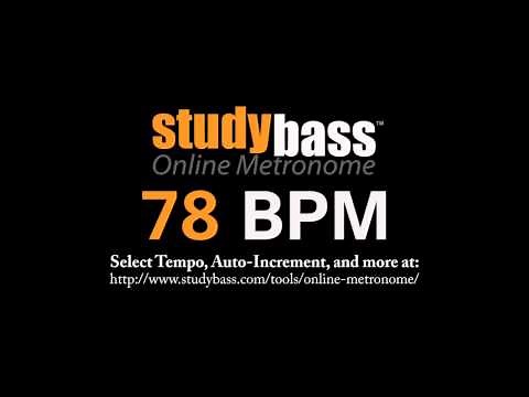 78 BPM Online Metronome (3 min) | StudyBass