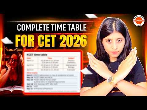 MHTCET 2026 Preparation Strategy | Daily Study Plan + Time Table | Siona mam