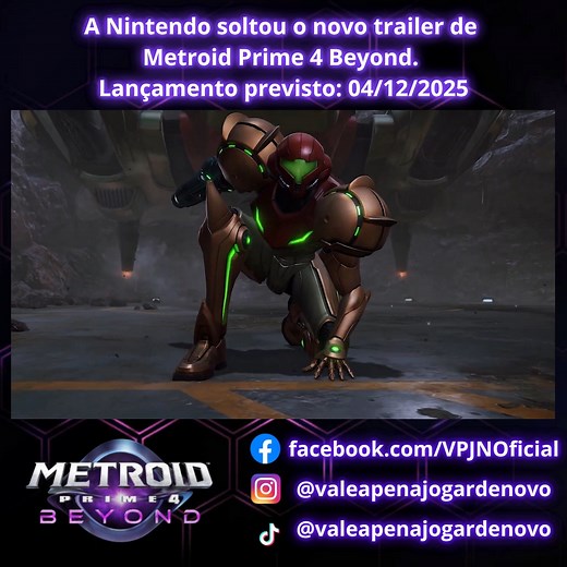 22K views · 357 reactions | Nintendo has released a new trailer for Metroid Prime 4 Beyond. Release date: December 4, 2025 (NS/NS2) #nintendo #metroid #gaming #gameplay #NintendoSwitch2 | Vale a Pena Jogar de Novo | Facebook