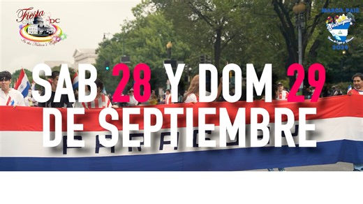 ¡No te puedes perder el evento más grande de la comunidad latina, Fiesta DC 2024! Este año, nuestro país homenajeado es Nicaragua. Además, estaremos rompiendo el récord Guinness al crear la Mega Pupusa.¡Marca tu calendario! El festival será el 28 y 29 de septiembre, y como siempre, el Desfile de las Naciones se llevará a cabo el domingo 29 de 1 a 5 p.m. sobre la Constitución. | Fiesta DC