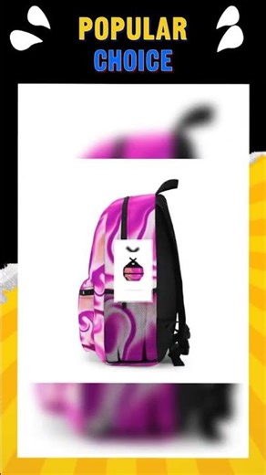 Pink Swirl Polyester Backpack: Lightweight Waterproof Daypack