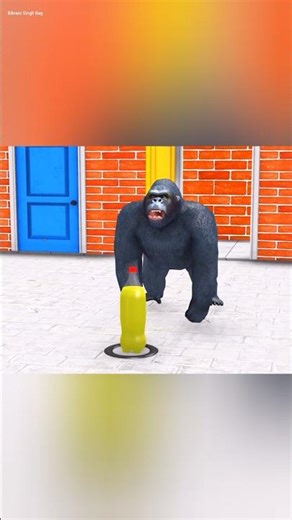 Crazy 3D Animal Slide Fun 🐮🐘🐯 | Funny Slide Short #cartoon #animation #animals #funny3danimals