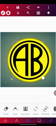 AB Logo Design Bangla | AB Letter Logo Tutorial in pixellab #logo #shorts