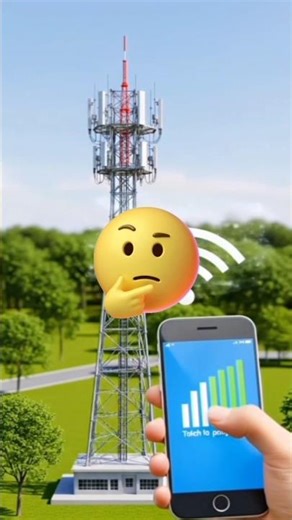 How Your Phone Gets Signal From Tower 😳📶 (Invisible Internet!) #facts