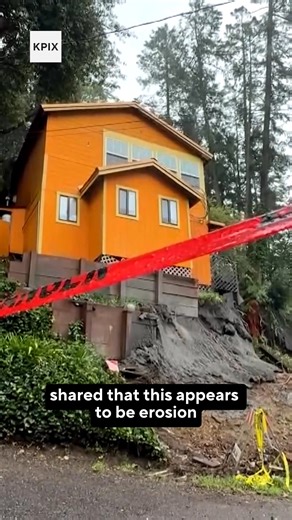 A home teetering on the edge of a crumbling hillside in Guerneville illustrates the erosion and landslide threat in the unincorporated Sonoma County community. In neighborhoods along the Russian River Valley, residents have faced frequent evacuation warnings, with 63 homes recently being asked to be prepared to leave as crews responded to what authorities say may be construction-related erosion, not a mudslide. | KPIX CBS San Francisco Bay Area