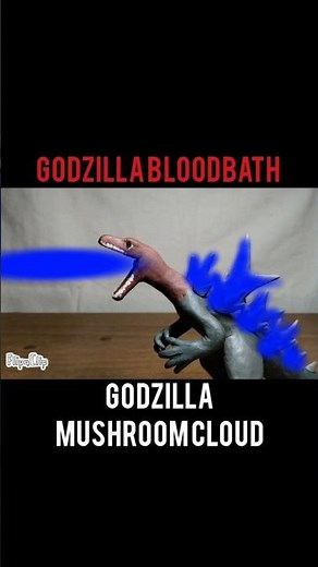 Godzilla bloodbath vs Godzilla mushroom cloud #dinosaur #stopmotion #godzilla #kaiju #horror