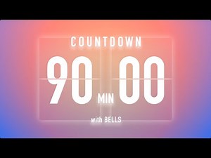 90 Minutes Countdown Timer Flip Clock / + Bells 🔔🌅