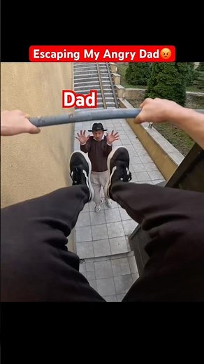 Escaping My Angry Dad #pov #parkour #dad #escaping #dumitrucomanac #funny #comedy #flip #minecraft
