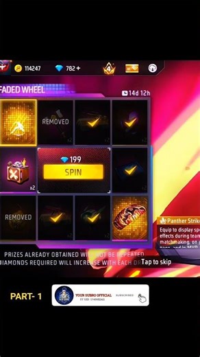 Star Keys Challenge 🗝️Panther Strikes Faded Wheel 😱 Luck Test Begins #FreeFire #FFShorts #FadedWheel