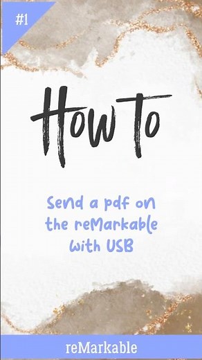 Send a pdf to reMarkable with usb #remarkable