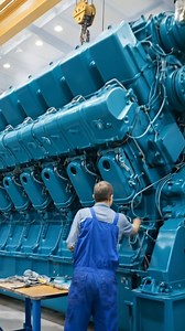 573K views · 4.3K reactions | Large industrial diesel generator under installation. | Mechanical Engineering | Facebook