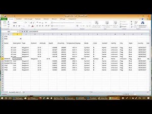 MAPSOURCE DATA TO EXCEL