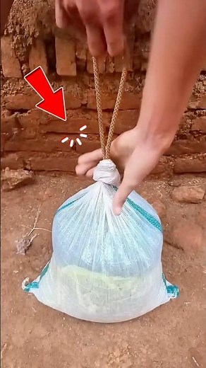 The easiest trick to tie a sack 🪢📦