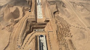 Where Saudi Arabia's controversial £800 billion 'The Line' is at as new image shows its progress