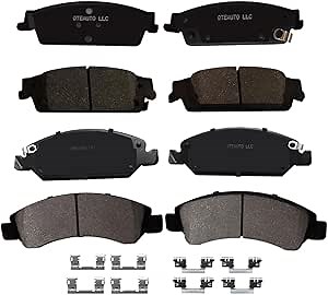 PM Auto Front Rear Brake Pads Replacement For 2015-2020 Chevrolet Tahoe, Set of 8 Ceramic Brakes Pads