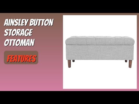 REVIEW (2025): Ainsley Button Storage Ottoman. Features