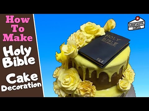 Holy Bible Cake Topper - Religious Cake Tutorial - Cake Decorating Video by Caketastic Cakes