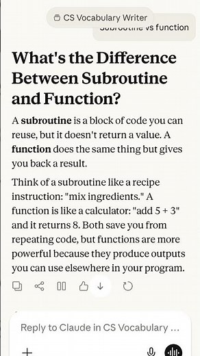 What's the Difference Between Subroutine and Function?