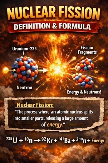 Nuclear Fission Definition & Formula | U-235 Reaction Explained ⚛️
