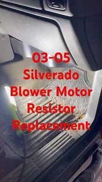 03-06 Silverado Blower Motor Resistor Replacement.