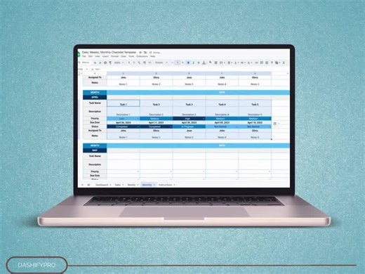 Daily Weekly Monthly to Do List Tracker | Spreadsheet | Excel |checklist Tracker | Template | Dashboard | Activity Task Tracker - Etsy