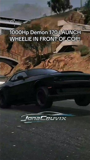 1000HP Dodge Demon 170 Launches a Wheelie in Front of a Cop! 😱