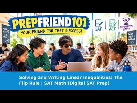 Solving and Writing Linear Inequalities: The Flip Rule | SAT Math (Digital SAT Prep)
