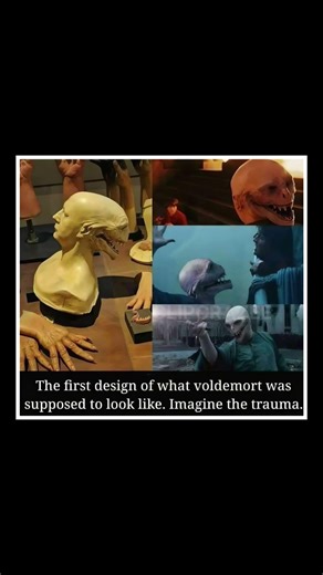 Original Voldemort Design Was Way Scarier 😱 | Deleted Concept Meme | Harry Potter Meme #shorts