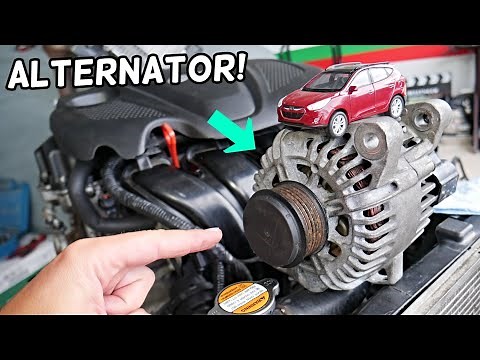 HYUNDAI TUCSON ALTERNATOR REPLACEMENT REMOVAL LOCATION