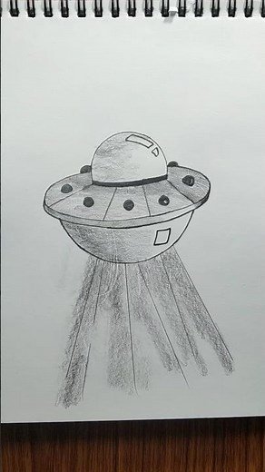 Easy UFO drawing | Alien spaceship drawing easy #shorts
