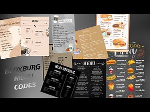 🥞BLOXBURG RESTAURANT AND CAFE MENU DECAL CODES 🥞 // hannahsvlogs